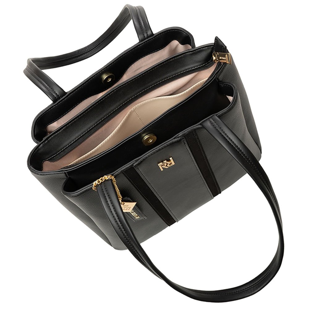 Bolsa Feminina Rafitthy Tote Shopper Grande Preto Preto 3