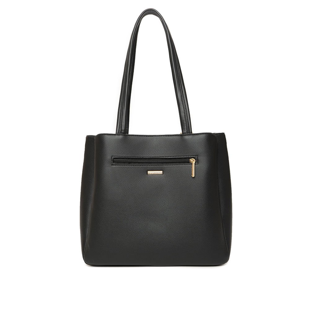 Bolsa Feminina Rafitthy Tote Shopper Grande Preto Preto 4