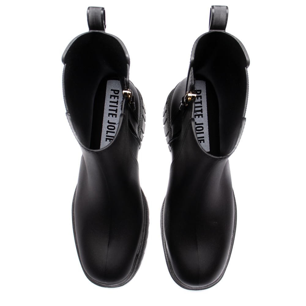 Bota Feminina Petite Jolie Chelsea Preto Preto 4