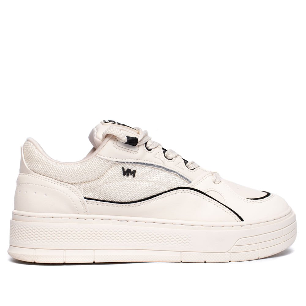 Tênis Feminino Via Marte Casual Flatform Off White