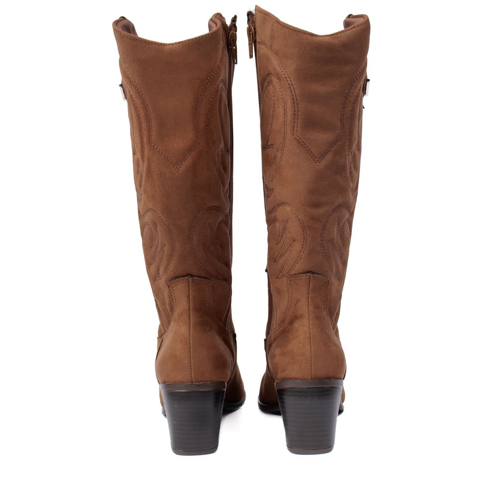 Bota Feminina Via Marte Country Camurça Marrom Marrom 3
