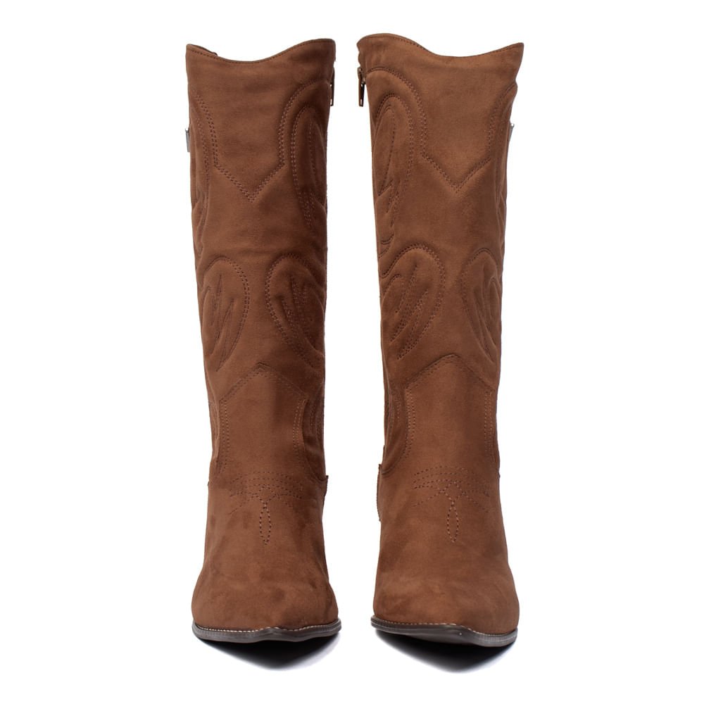 Bota Feminina Via Marte Country Camurça Marrom Marrom 4
