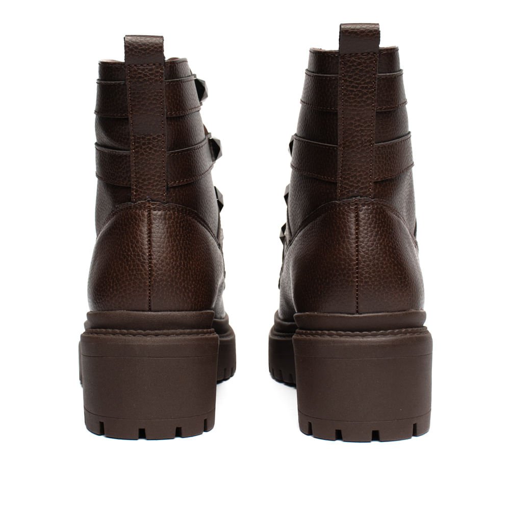Bota Feminina Via Marte Biker Tratorada Marrom Marrom 3