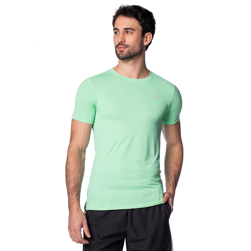 Camiseta Masculina New Balance Essential Esportiva Verde