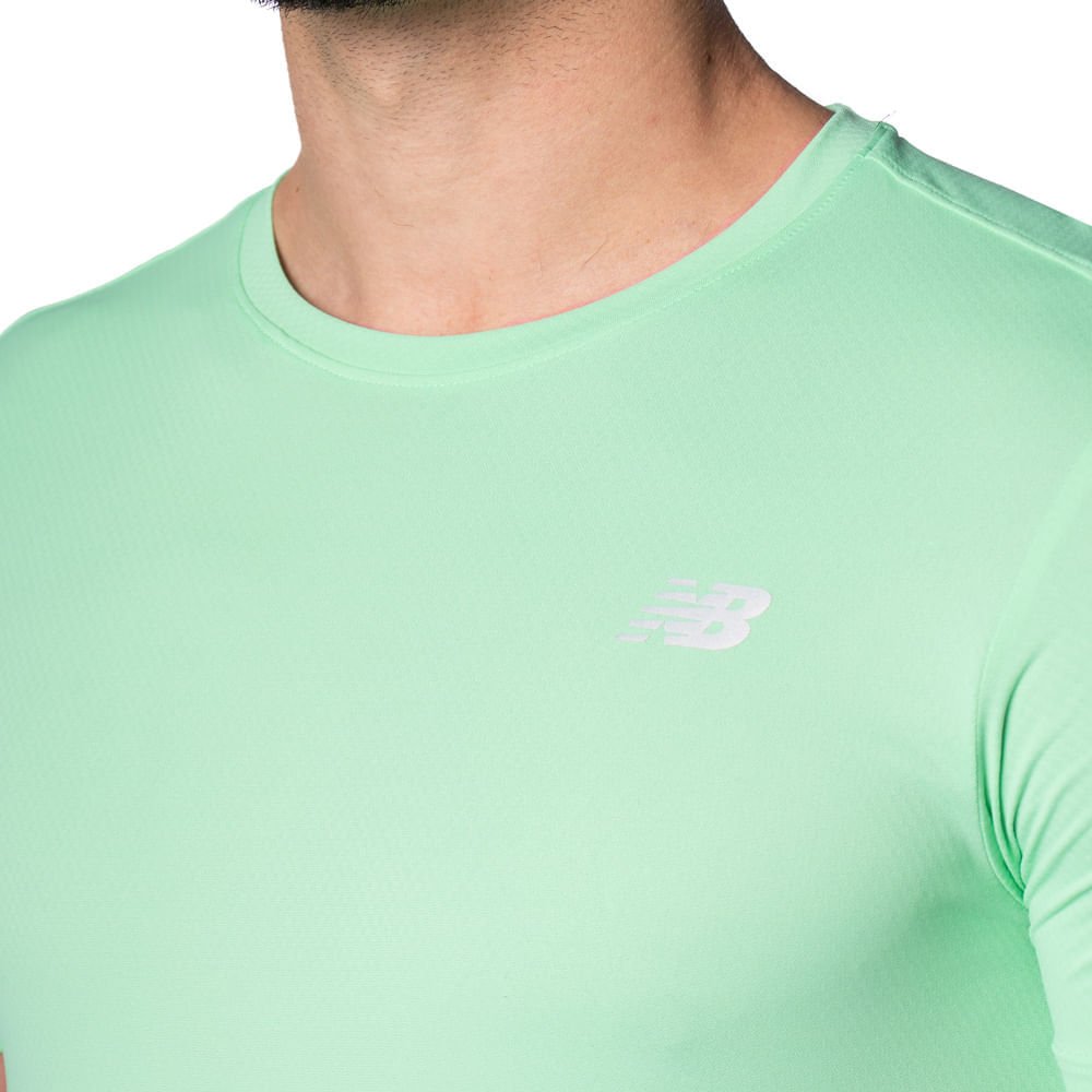 Camiseta Masculina New Balance Essential Esportiva Verde Verde 3
