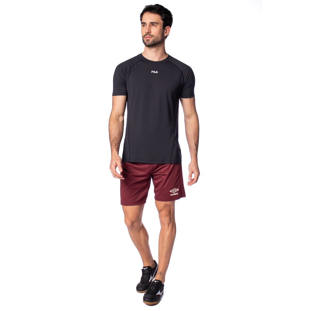 Calção Masculino Umbro Pro 5 Esportivo Bordo Vermelho 5