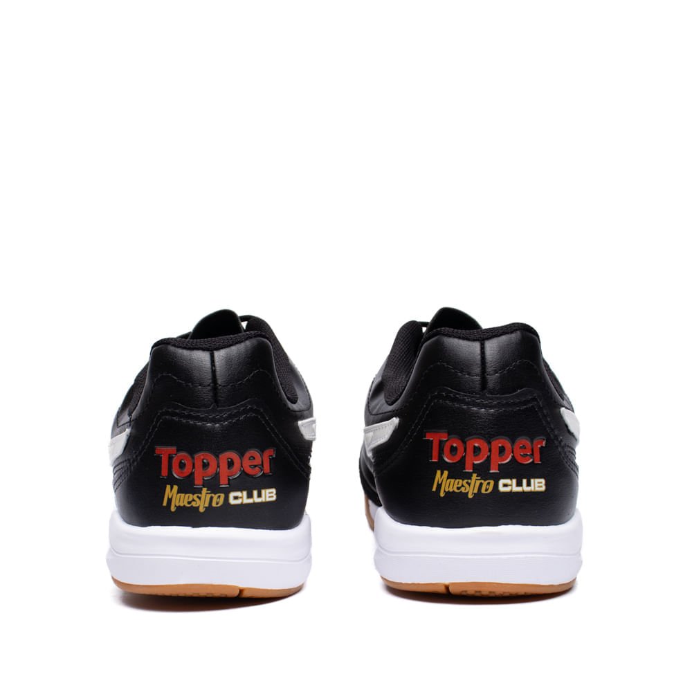 Chuteira Futsal Masculina Topper Maestro Club Vi Preto/Branco Preto 3