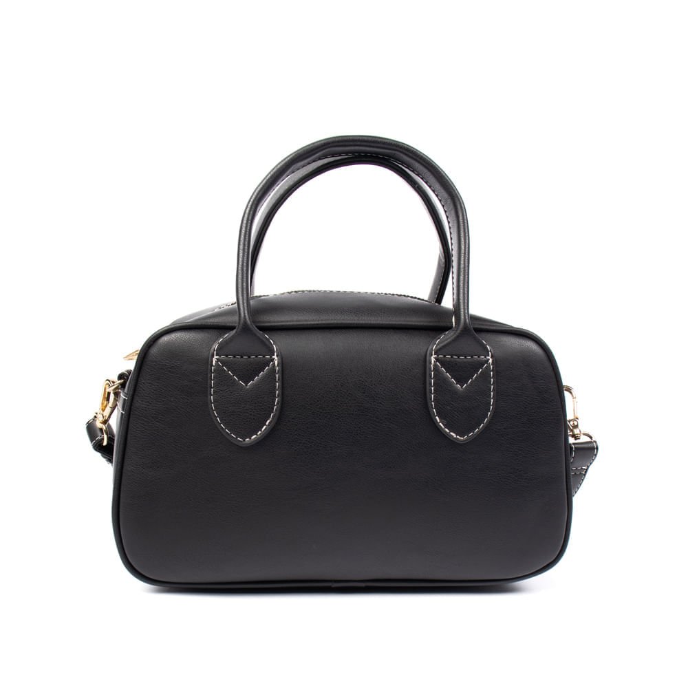 Bolsa Feminina Rafitthy Pequena Pingente Franjas Preto Preto 2