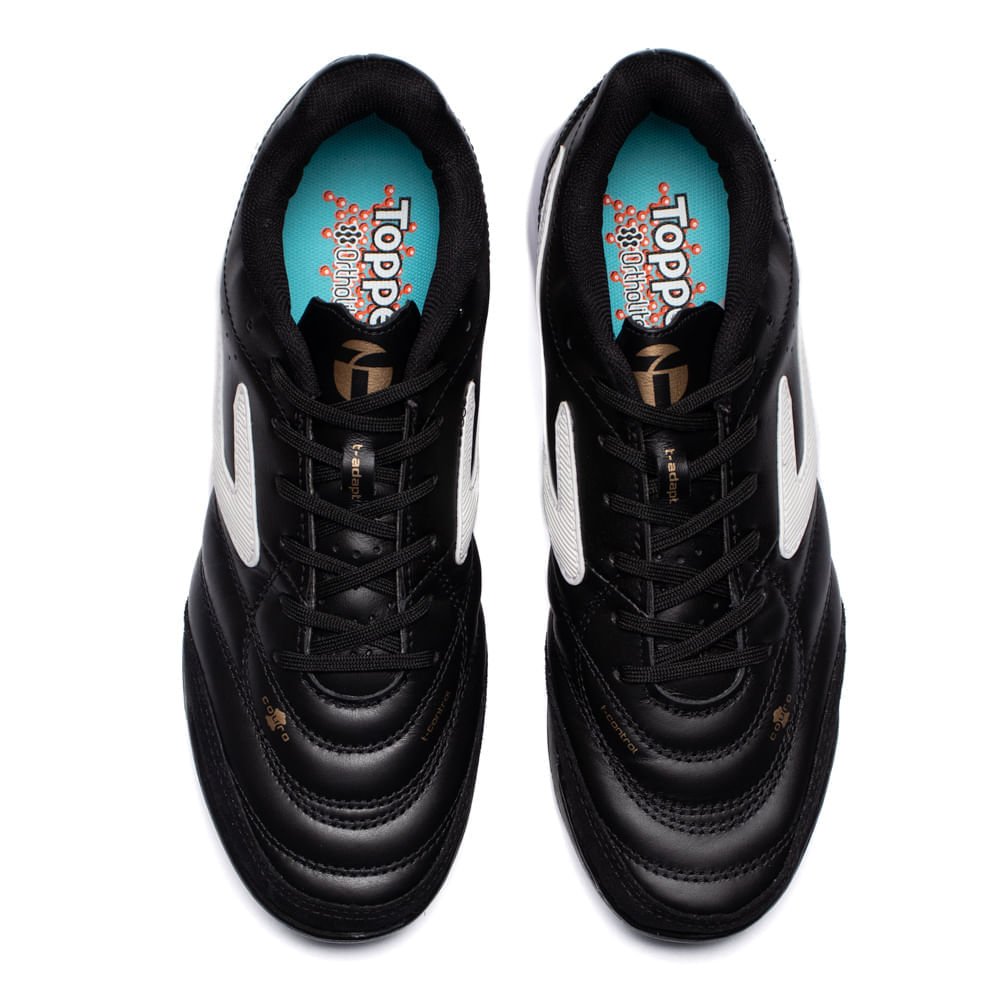 Chuteira Society Topper Maestro Pro Vi Preto/Branco Preto 4
