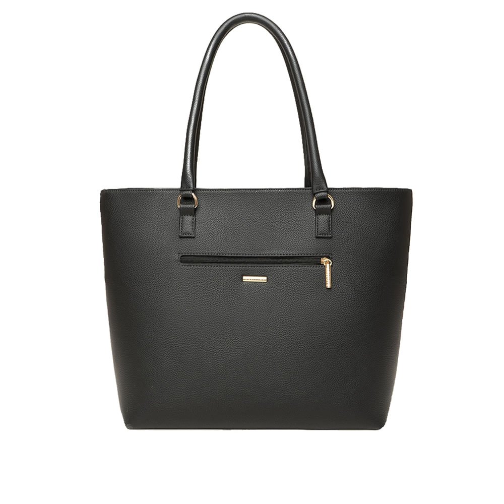 Bolsa Feminina Rafitthy Shopping Grande Preto Preto 2
