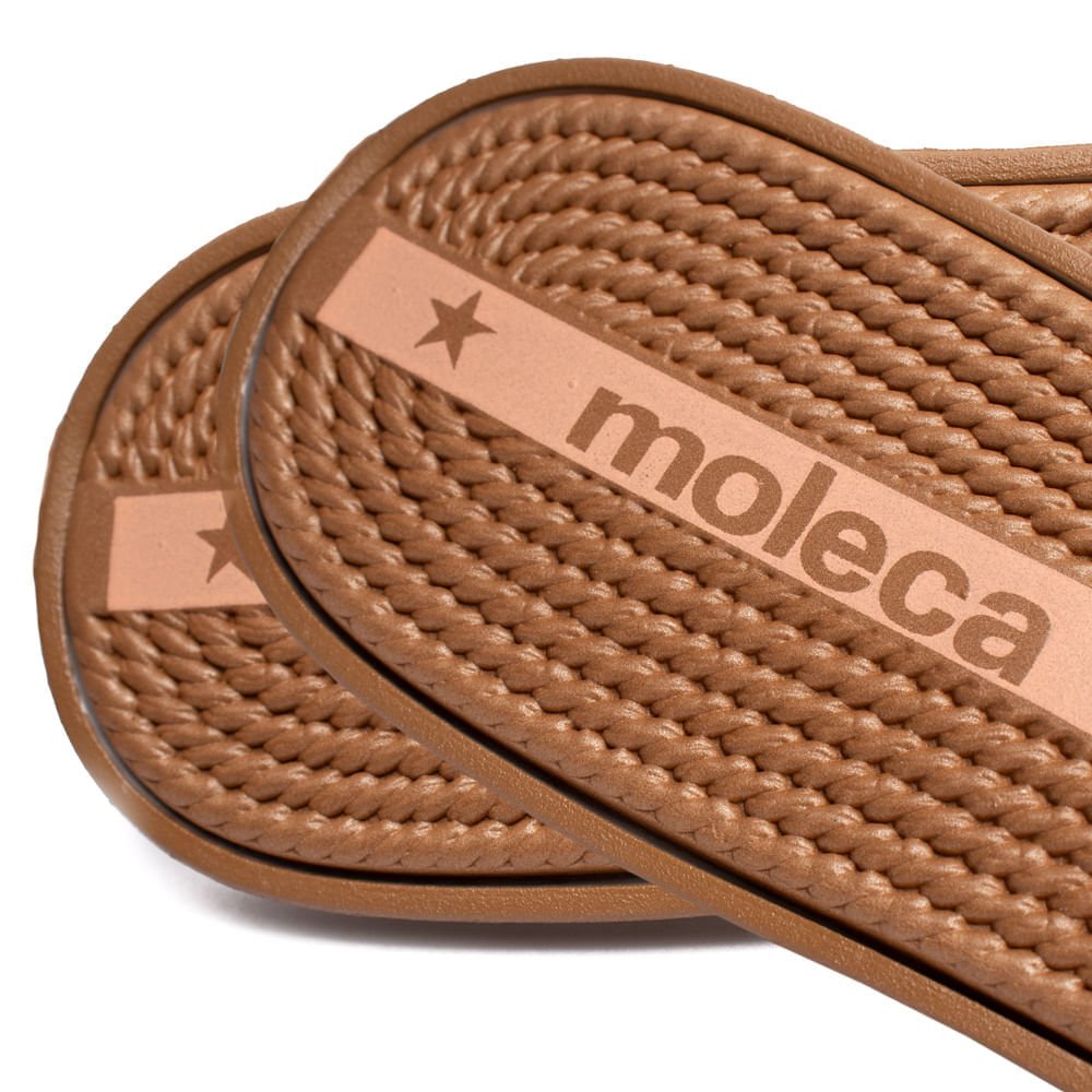 Rasteira Feminina Moleca Turim Spikes Off White Bege 6