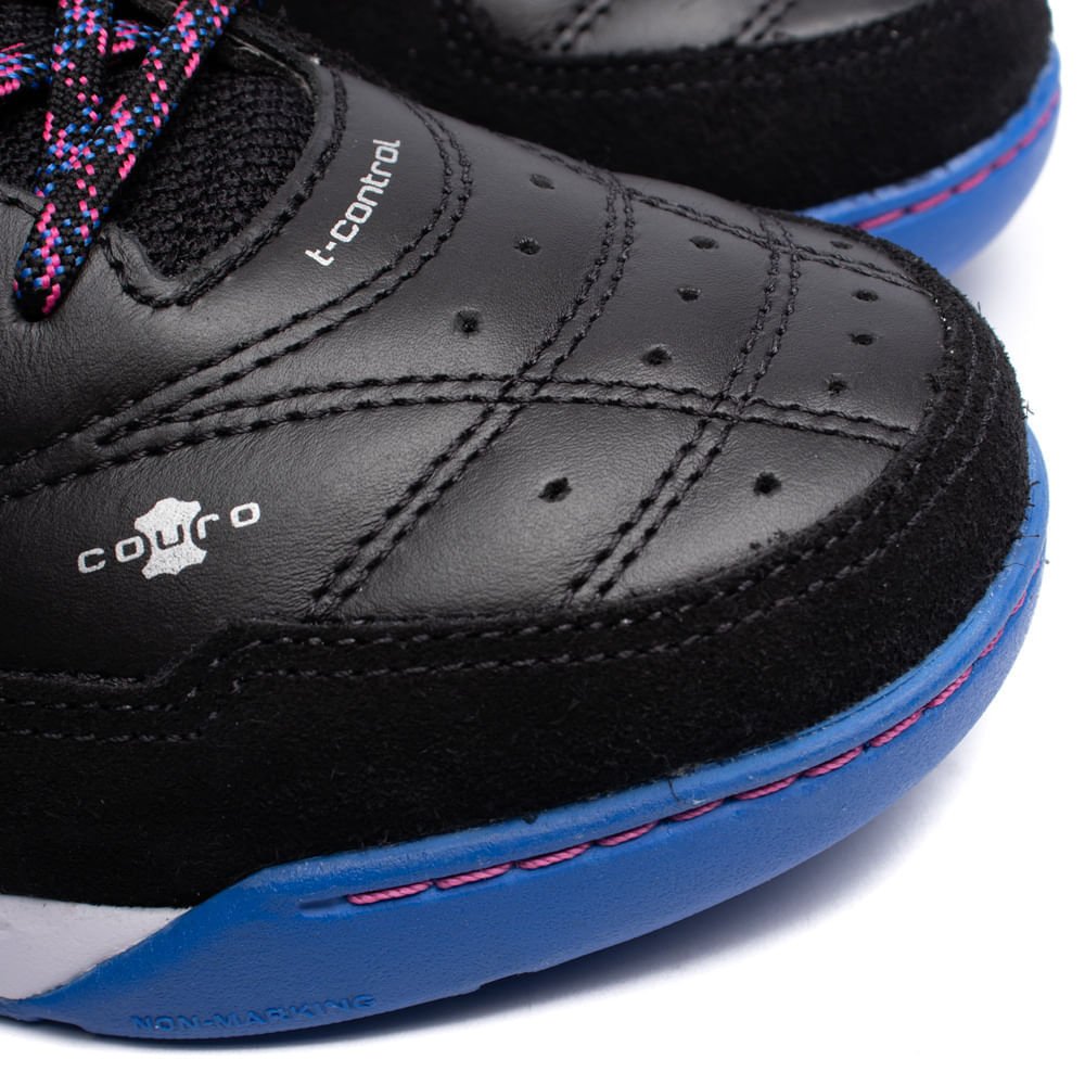 Chuteira Futsal Masculina Topper Dominator Pro Vi Preto/Azul Preto 5
