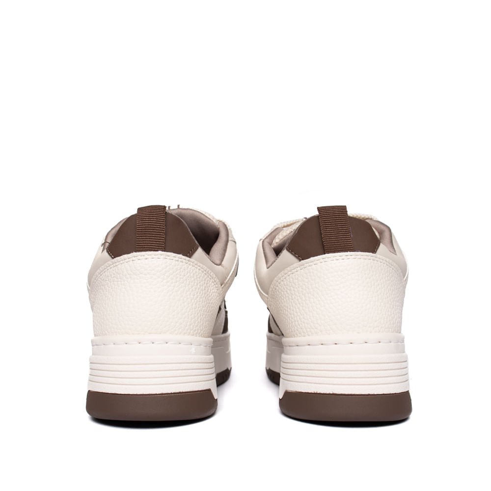 Tênis Feminino Via Marte Napa Caixa Alta Marrom/Off White Marrom 3
