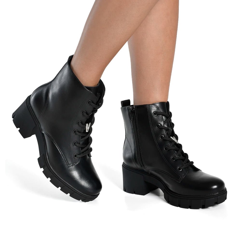 Coturno Feminino Via Marte Napa Montana Preto Preto 6