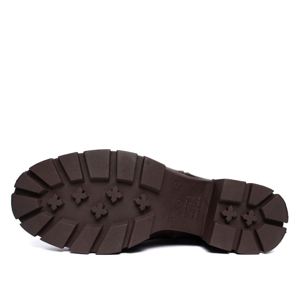 Bota Feminina Via Marte Tratorada Zíper Marrom Marrom 2