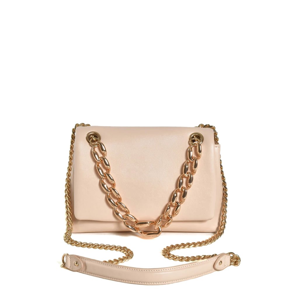 Bolsa Feminina Via Marte Transversal Pequena Corrente Coral