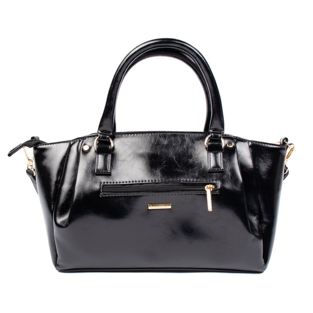 Bolsa Feminina Rafitthy Tote Pingente Pedrarias Preto