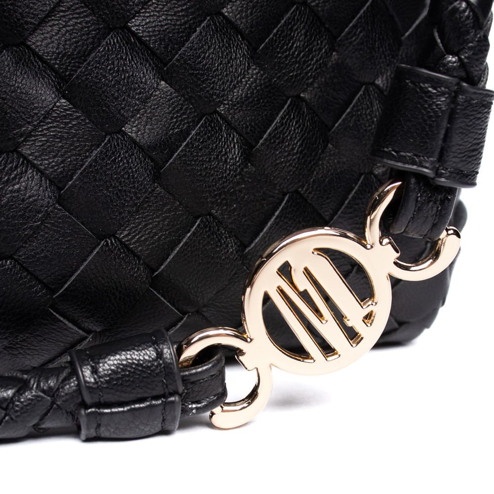 Bolsa Feminina Wj Saco Média Tressê Preto Preto 3