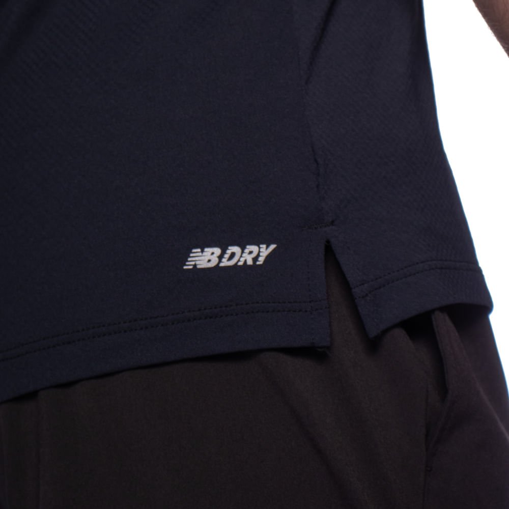 Camiseta Masculina New Balance Essential Esportiva Preto Preto 4