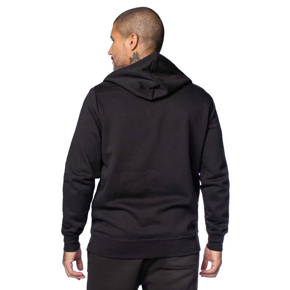 Casaco Masculino Mizuno Moletom Zipper Preto Preto 2