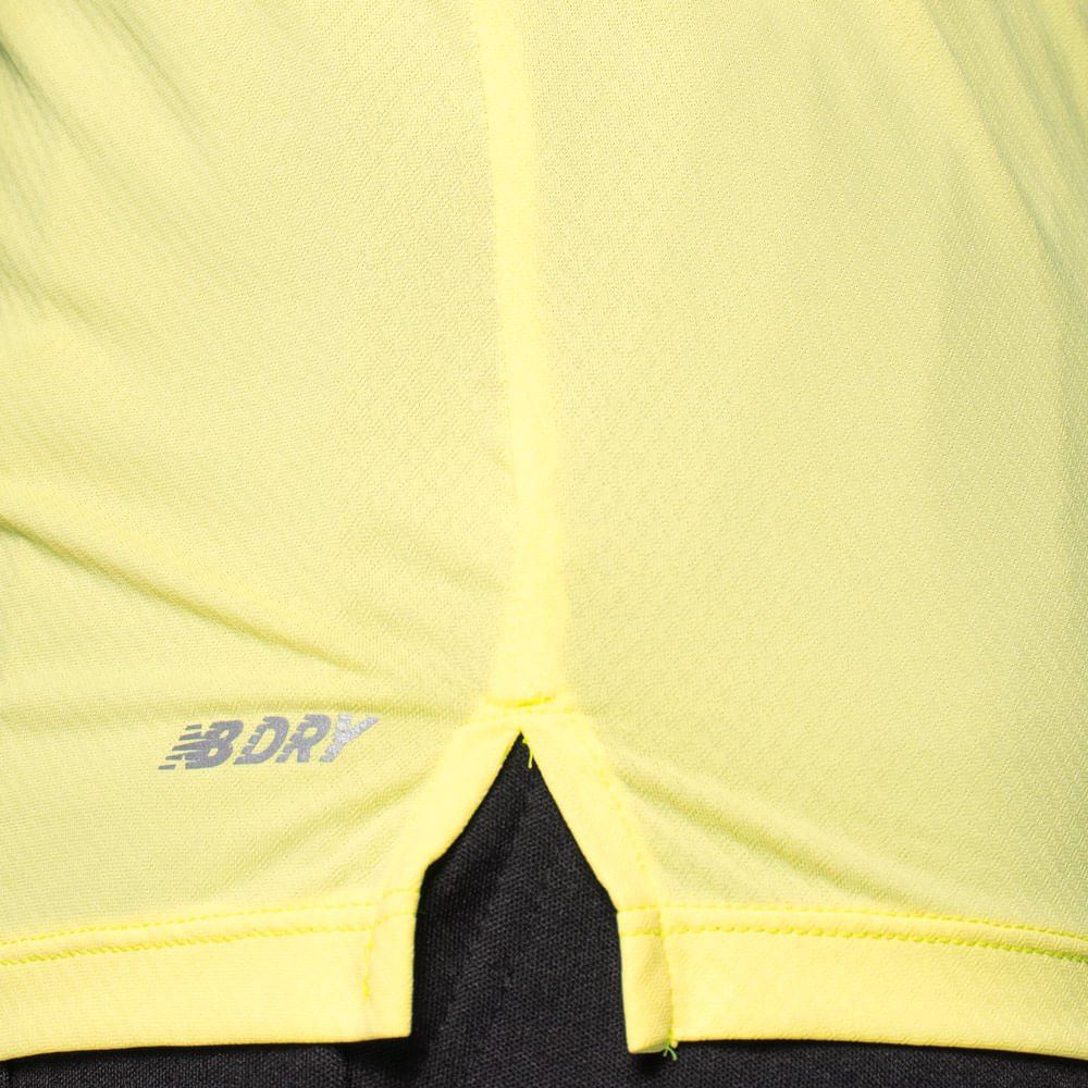 Camiseta Masculina New Balance Essentials Nb Dry Verde Neon Amarelo 4