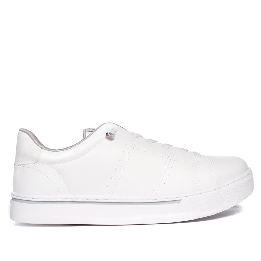 Tênis Feminino Via Marte Slip On Strass Slip On Branco