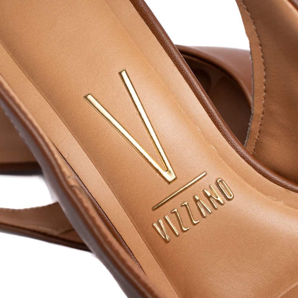 Sapato Feminino Vizzano Scarpin Anabela Elegante Marrom Marrom 6