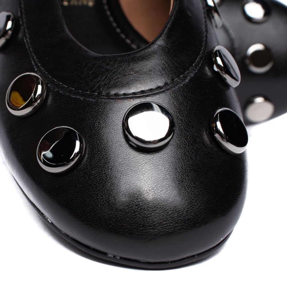 Sapatilha Feminina Vizzano Pedrarias Verniz Casual Preto Preto 6