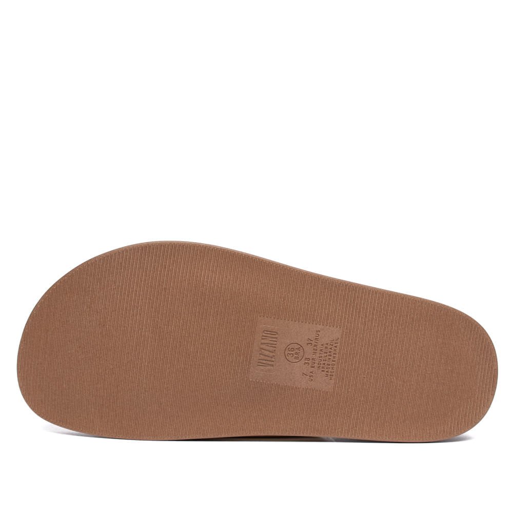 Chinelo Slide Feminino Vizzano Fivelas Caramelo/Dourado Marrom 3