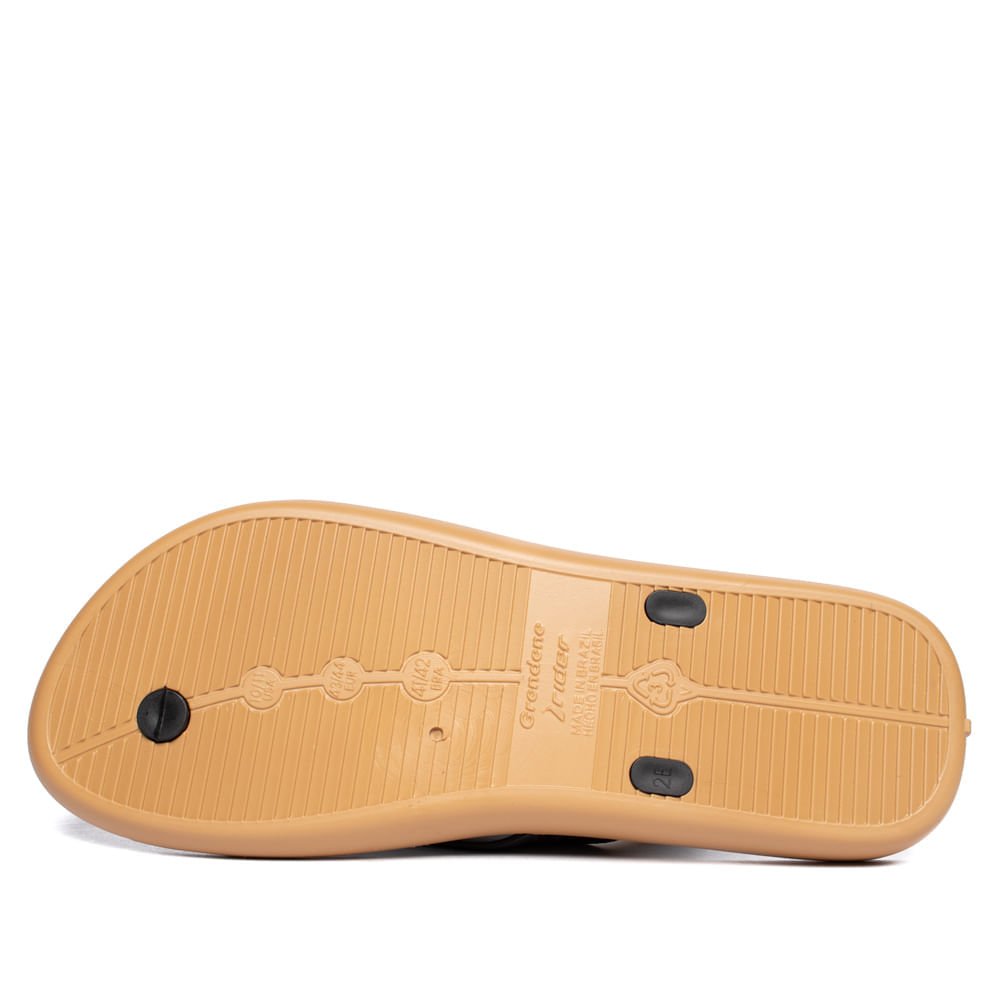 Chinelo Masculino Rider Pulse Tira Dedo Anatômico Preto/Bege Preto 3