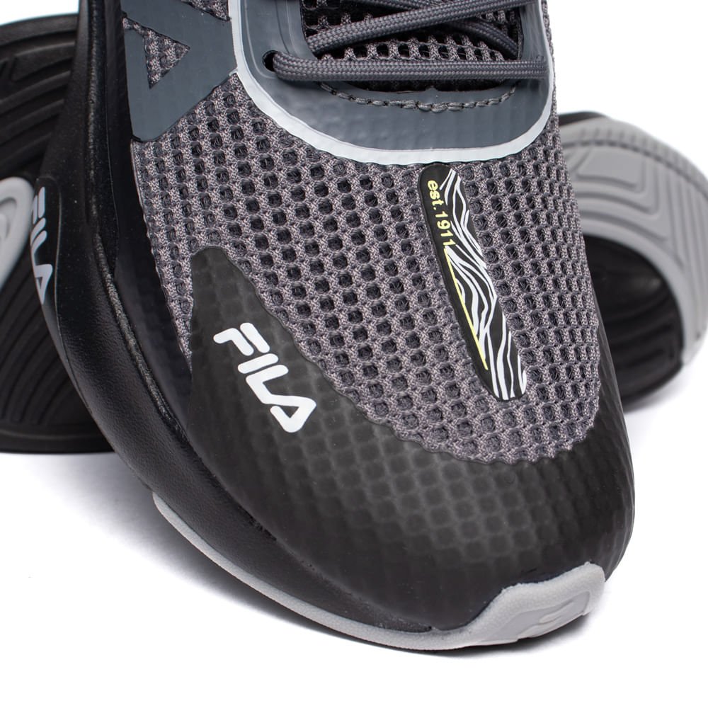 Tênis Masculino Fila Recovery Corrida Cinza/Preto Cinza 2