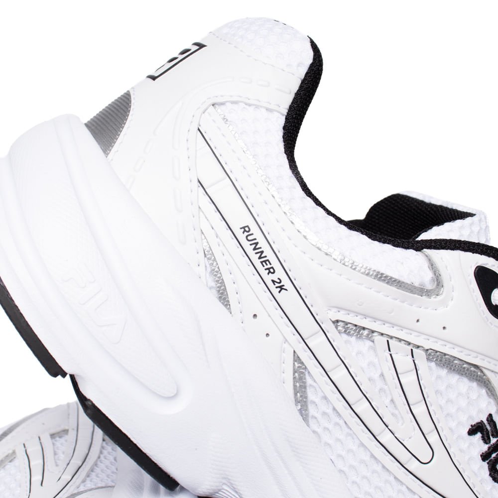 Tênis Masculino Fila Runner 2k Super Action Branco/Preto Branco 3