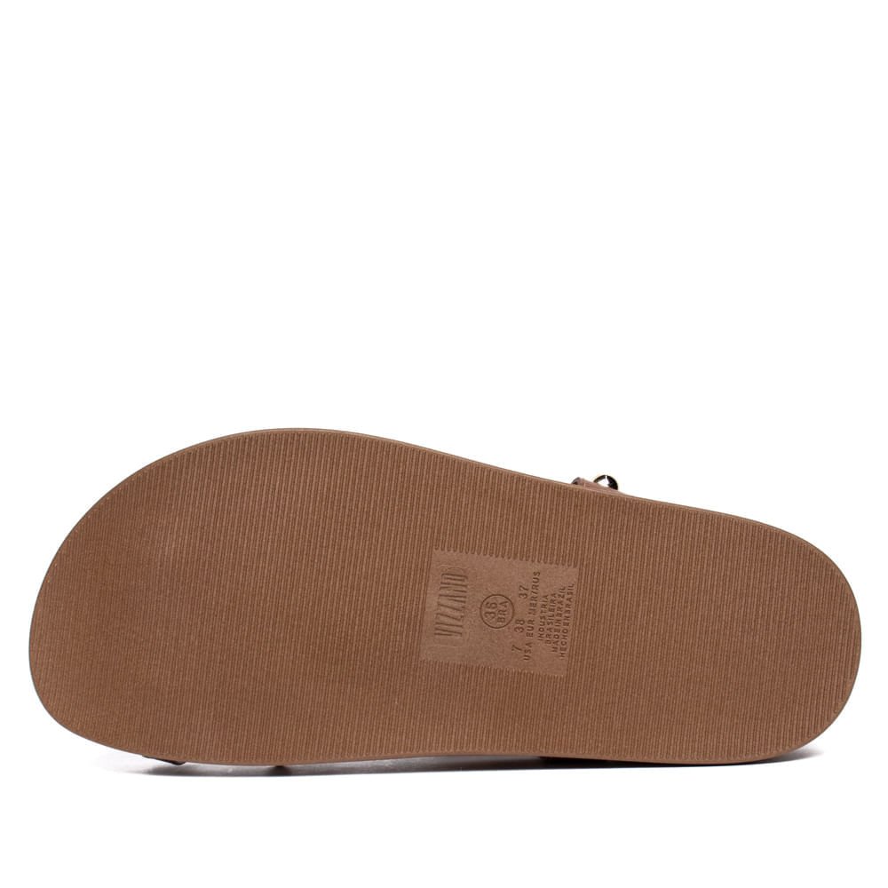 Sandália Feminina Vizzano Papete Napa Calf Fivela Marrom Marrom 2