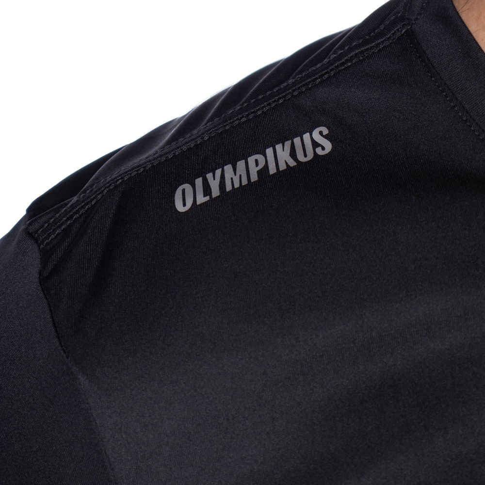Camiseta Masculina Olympikus Essential Manga Curta Preto Preto 4
