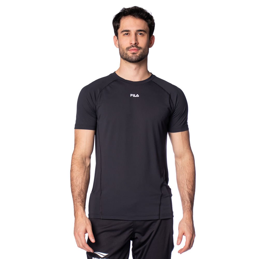 Camiseta Masculina Fila Bio Iii Tecnológica Preto/Prata
