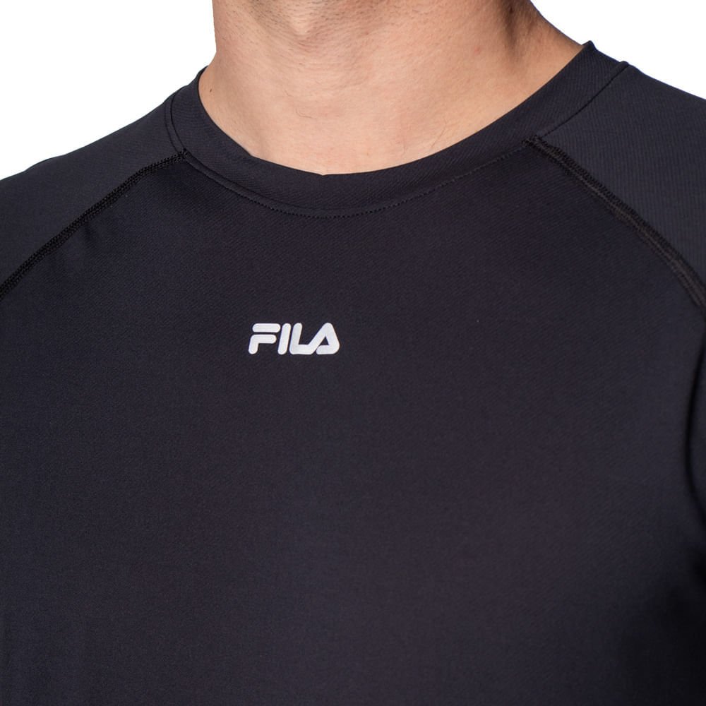 Camiseta Masculina Fila Bio Iii Tecnológica Preto/Prata Preto 3