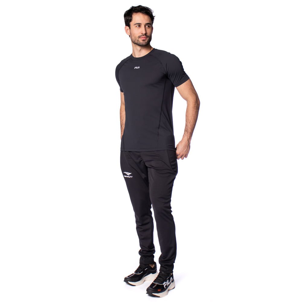Camiseta Masculina Fila Bio Iii Tecnológica Preto/Prata Preto 5