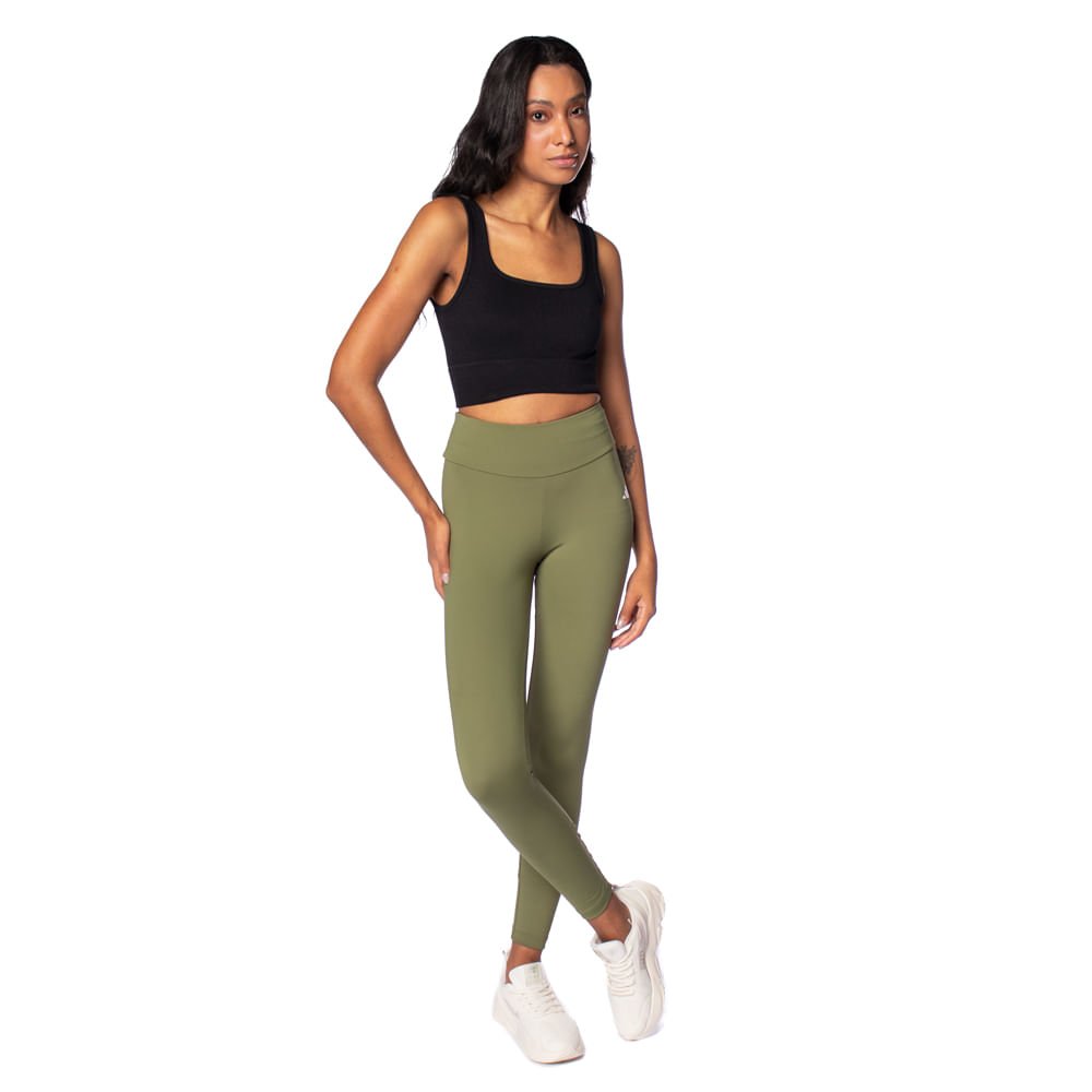 Legging Feminina Adidas Treino Básica Verde Verde 4