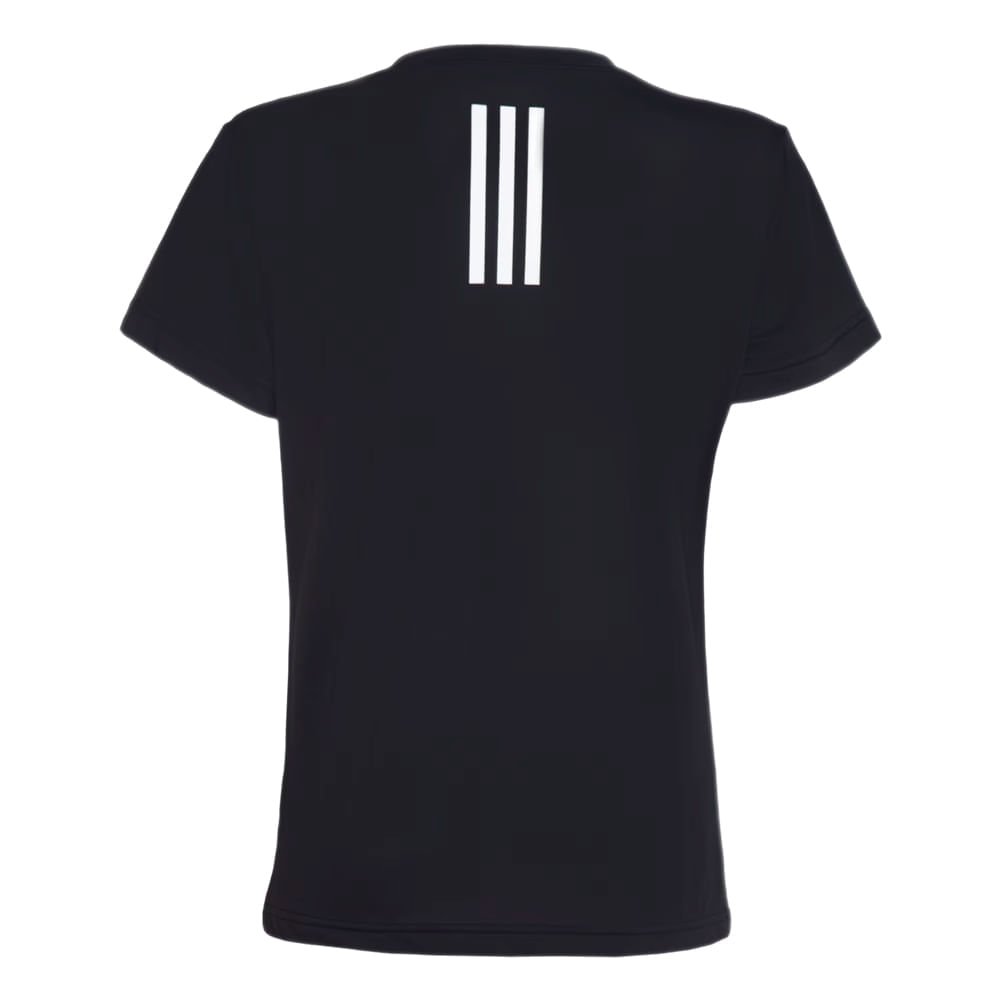 Camiseta Feminina Adidas Own The Run 3 Listras Preto Preto 2
