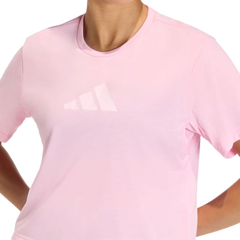 Camiseta Feminina Adidas Train Essentials Rosa Rosa 5