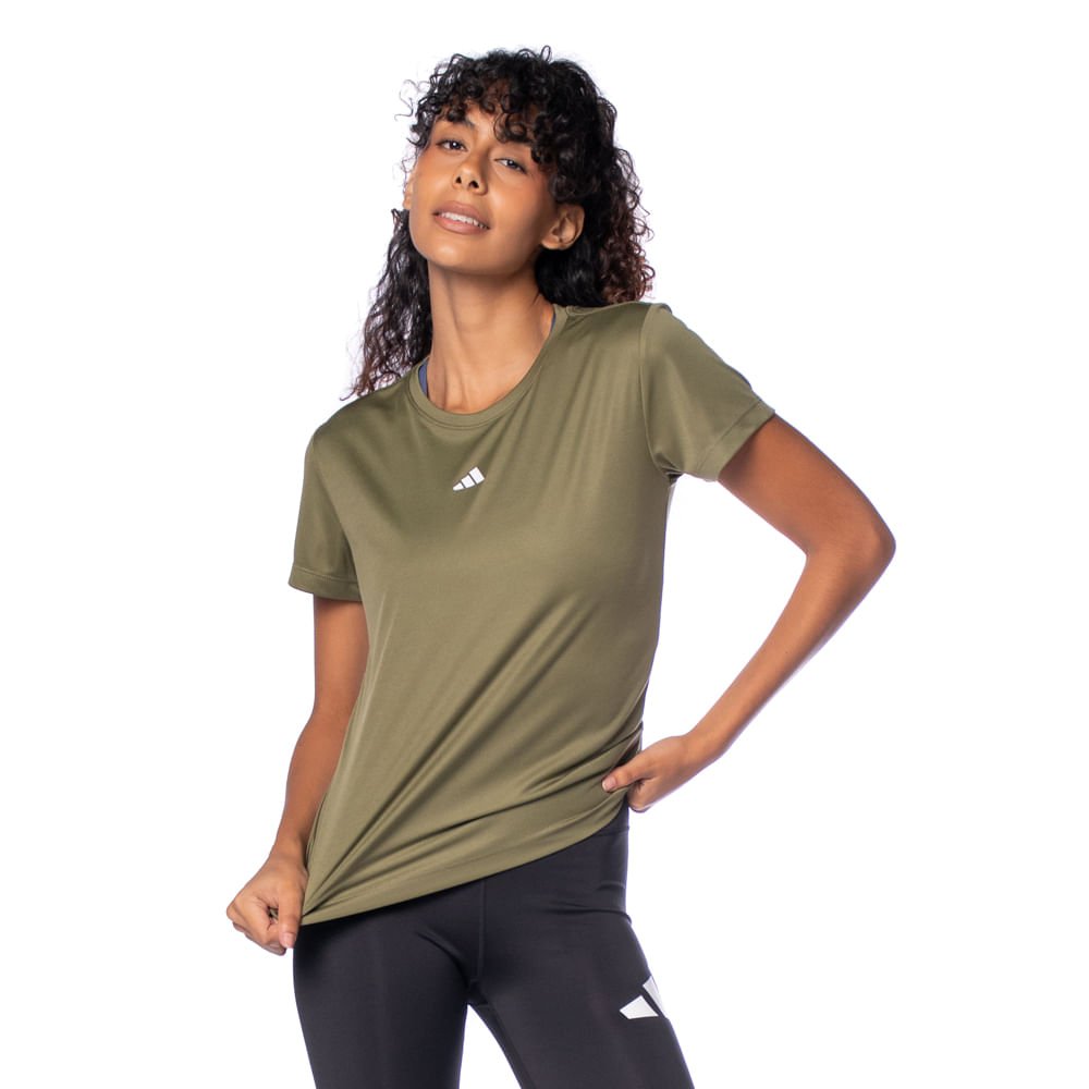 Camiseta Feminina Adidas Treino Básica Verde