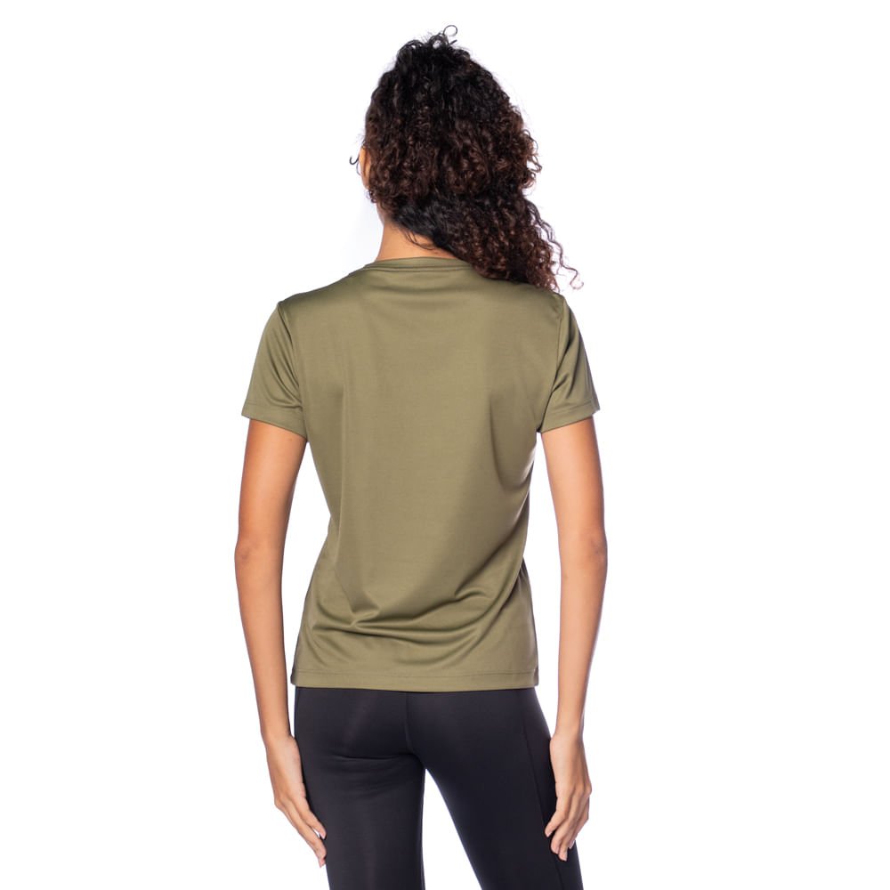 Camiseta Feminina Adidas Treino Básica Verde Verde 2