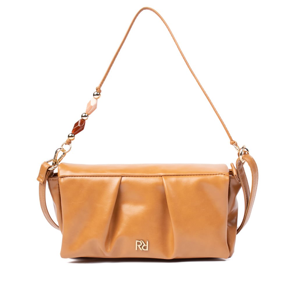 Bolsa Feminina Rafitthy Tiracolo Flap Caramelo