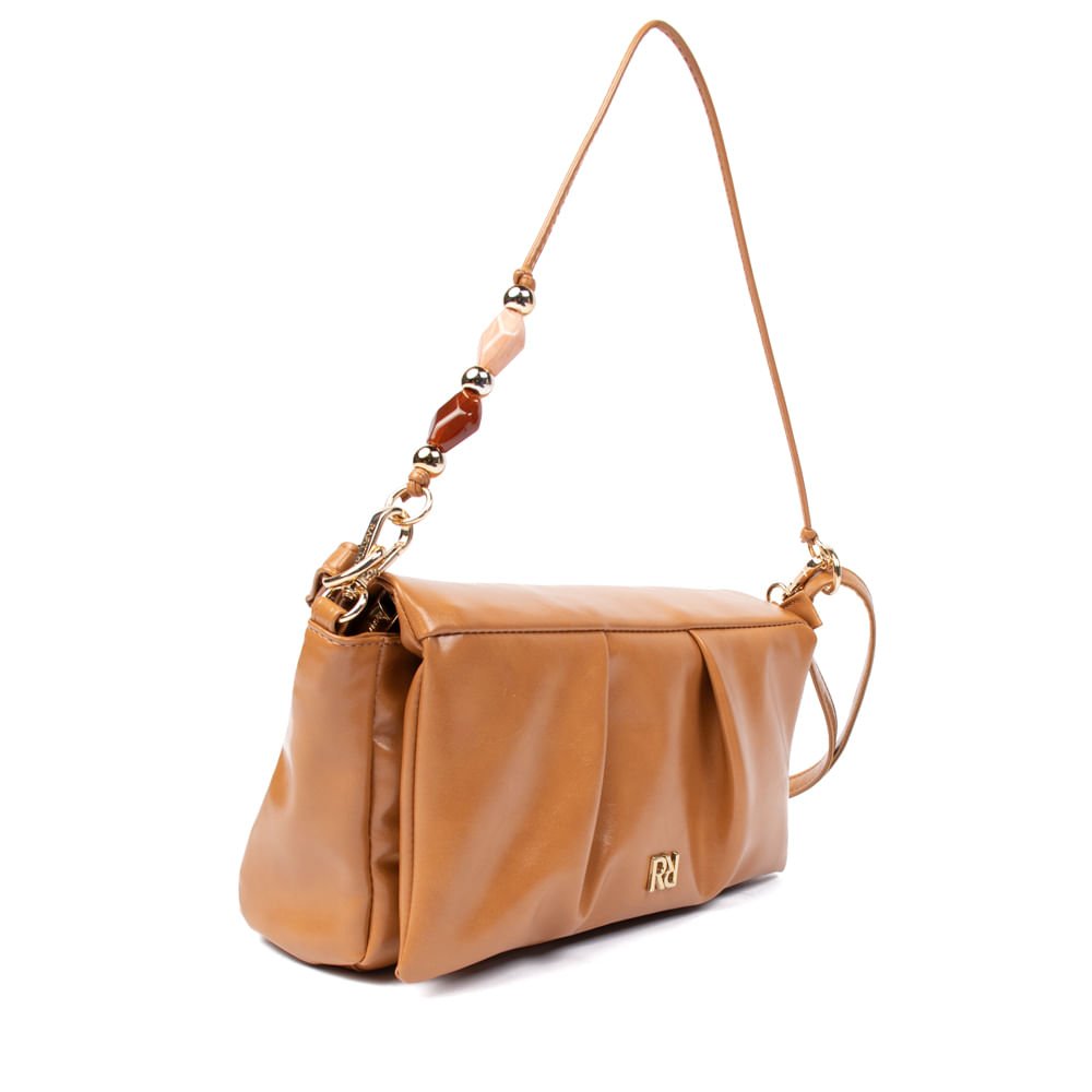 Bolsa Feminina Rafitthy Tiracolo Flap Caramelo Marrom 3