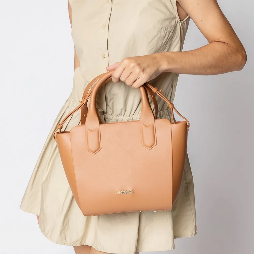Bolsa Feminina Petite Jolie Tote Média Floater Marrom Claro Marrom 5