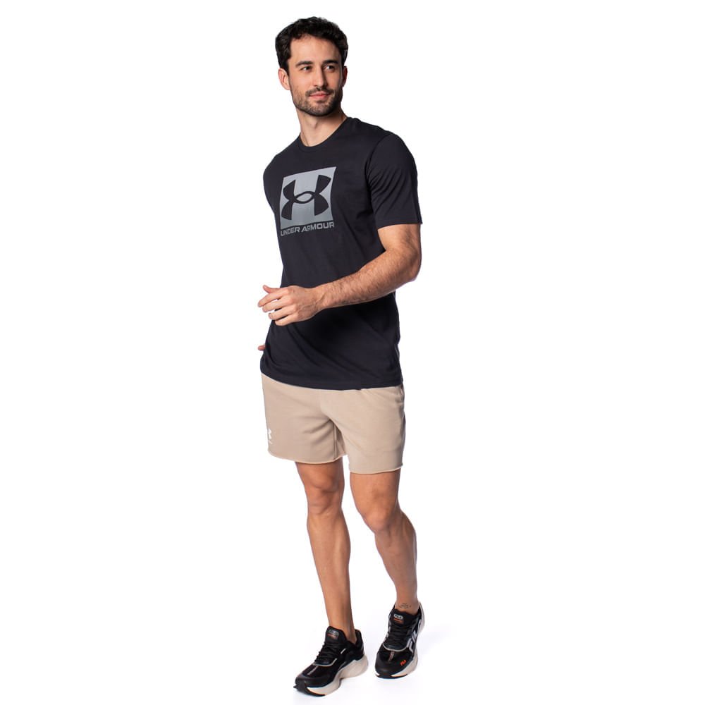 Bermuda Masculina Under Armour Rival Terry Moletom Bege Bege 5