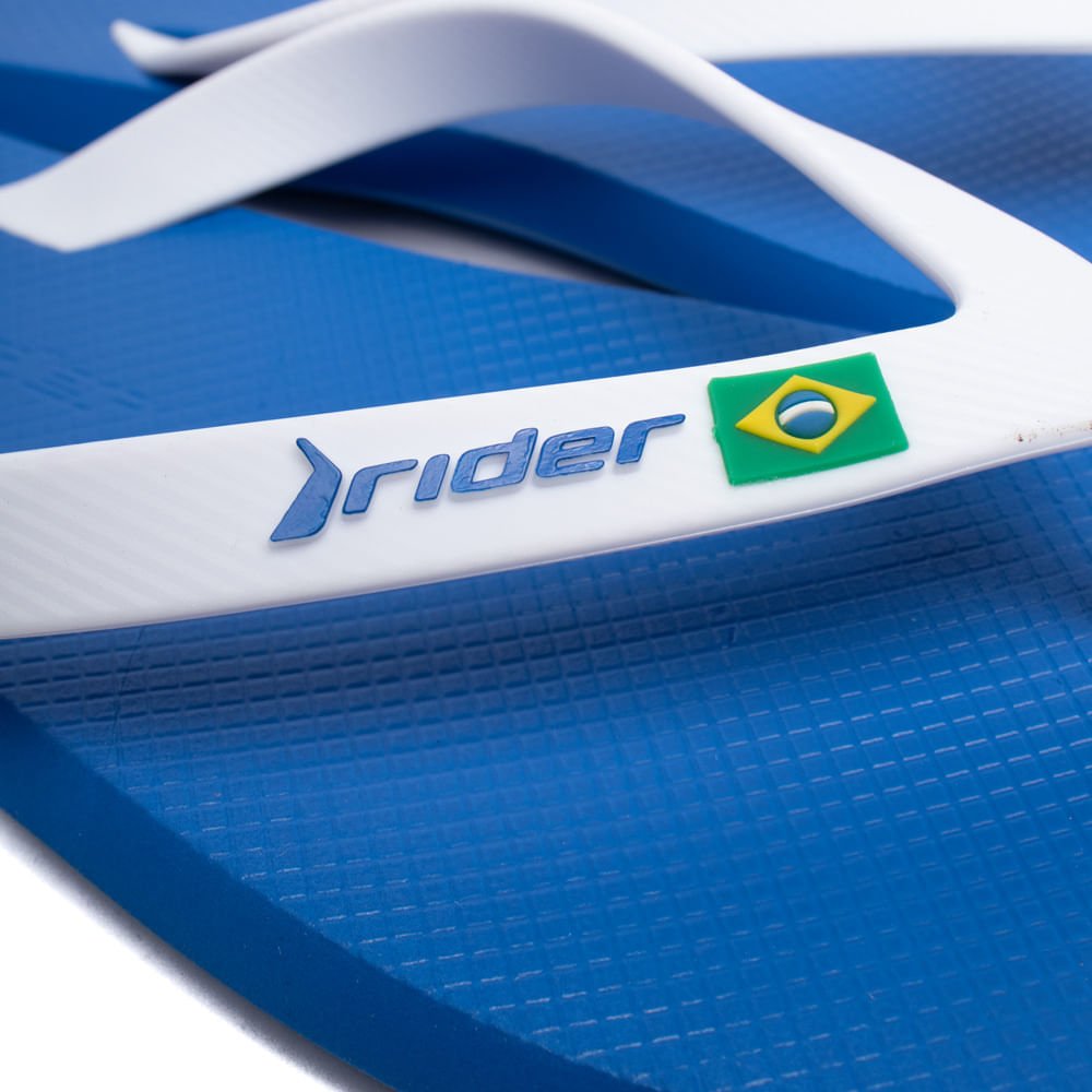 Chinelo Masculino Rider R1 Brasil Tira Dedo Azul/Branco Azul 4