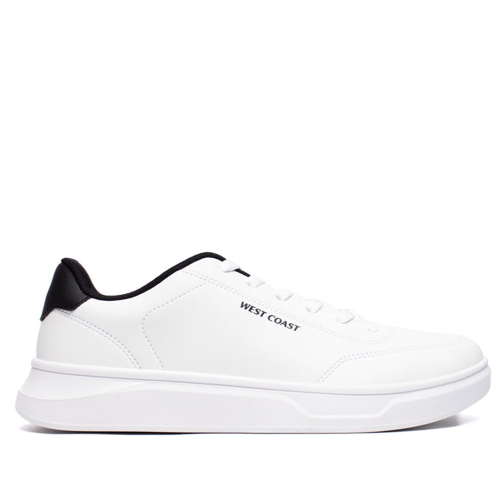 Sapatênis Masculino West Coast Casual Branco/Preto