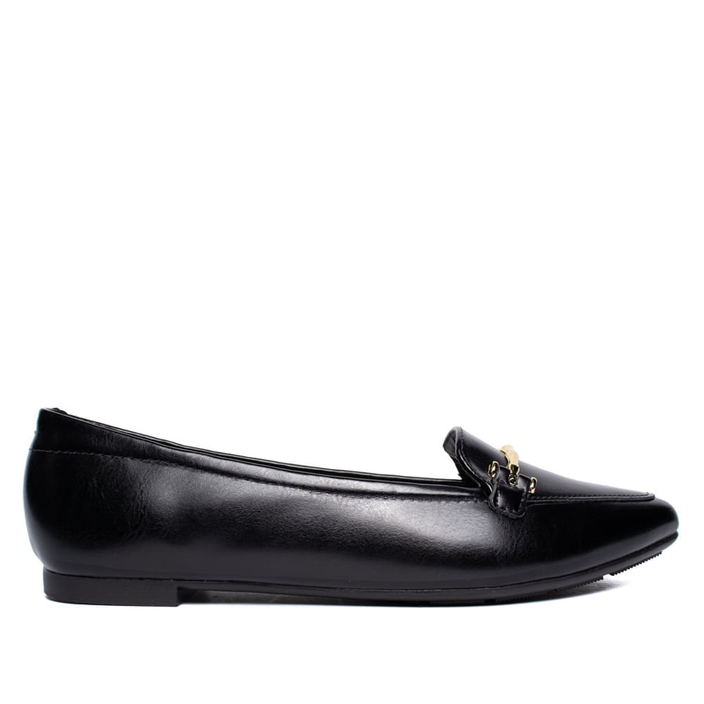 Sapatilha Feminina Modare Napa Bico Fino Verniz Preto