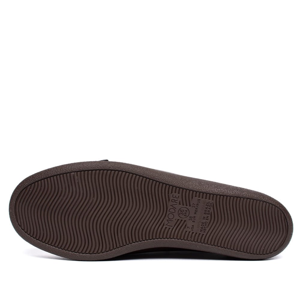 Mocassim Feminino Modare Napa Verniz Marrom Escuro Marrom 2